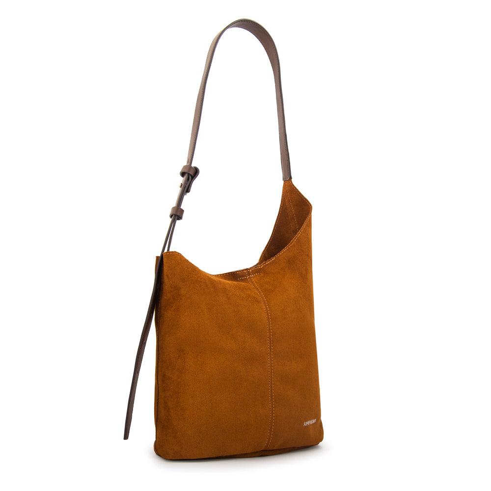 Cartera corte oval isna café