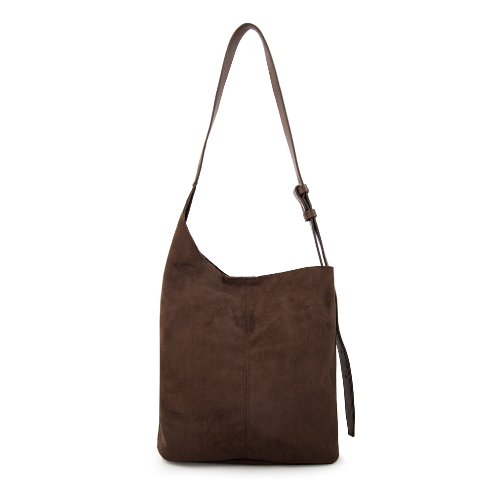 Cartera corte oval isna café oscuro