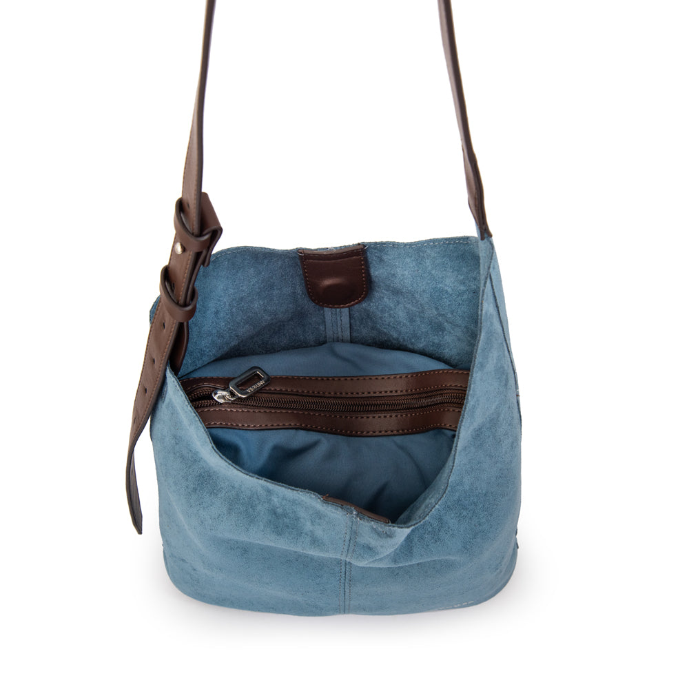 Cartera corte oval isna denim