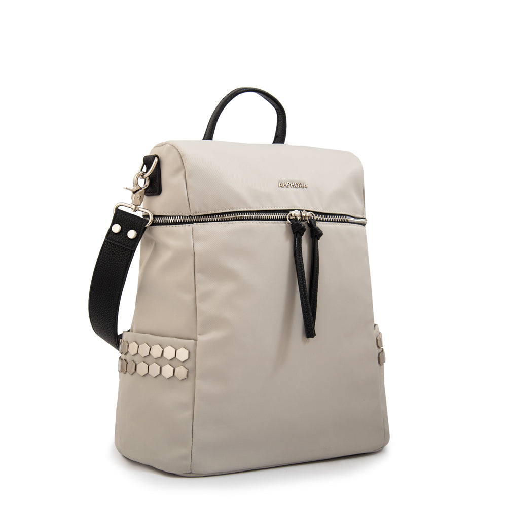 Mochila teriosa grande blanco crudo