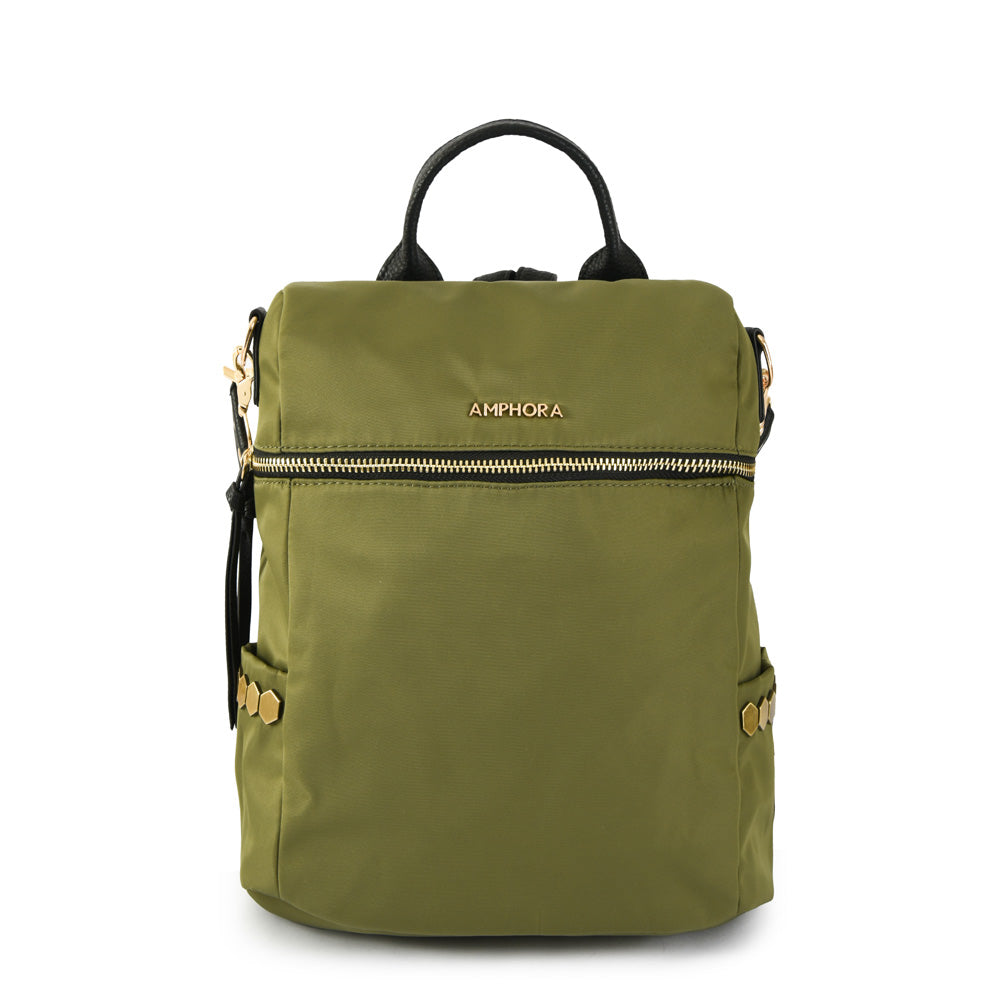 Mochila teriosa pequeña verde oliva