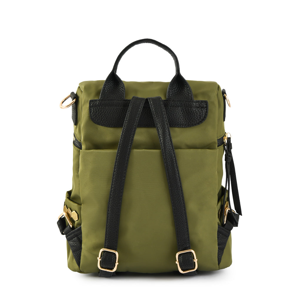 Mochila teriosa pequeña verde oliva