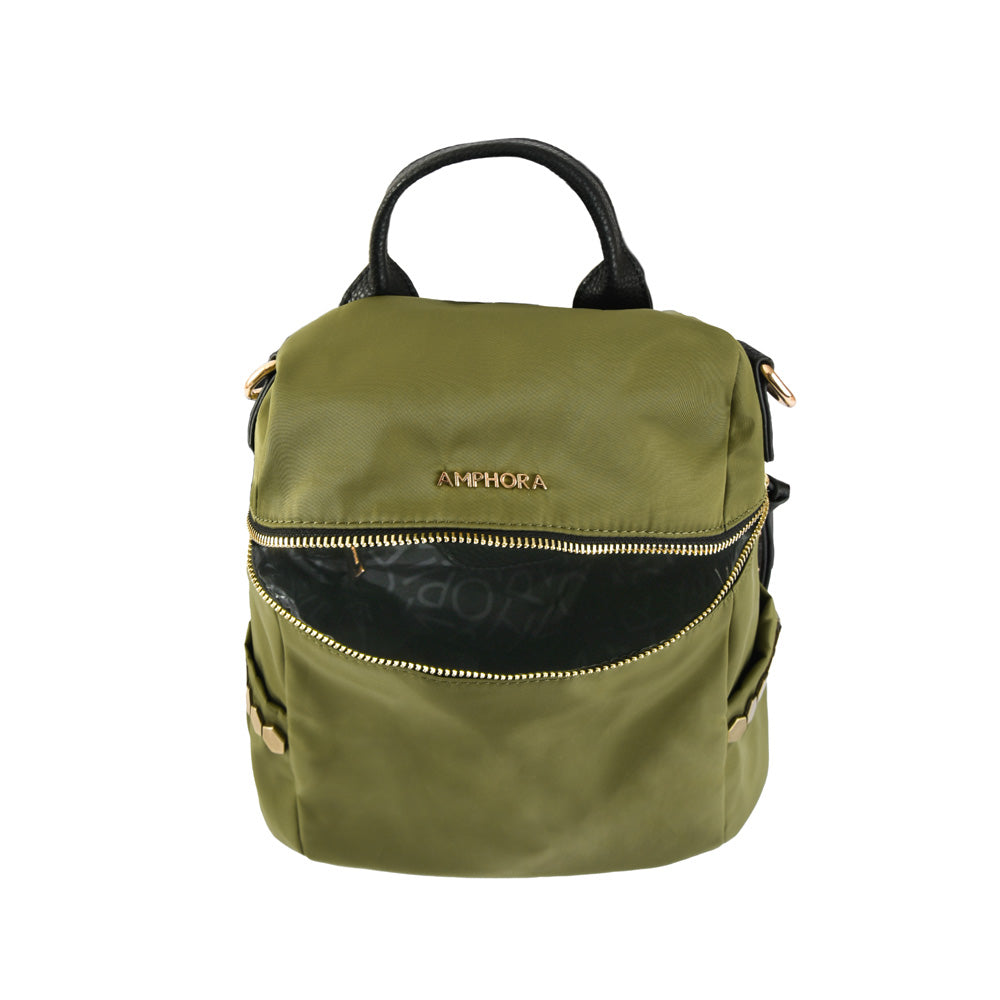 Mochila teriosa pequeña verde oliva