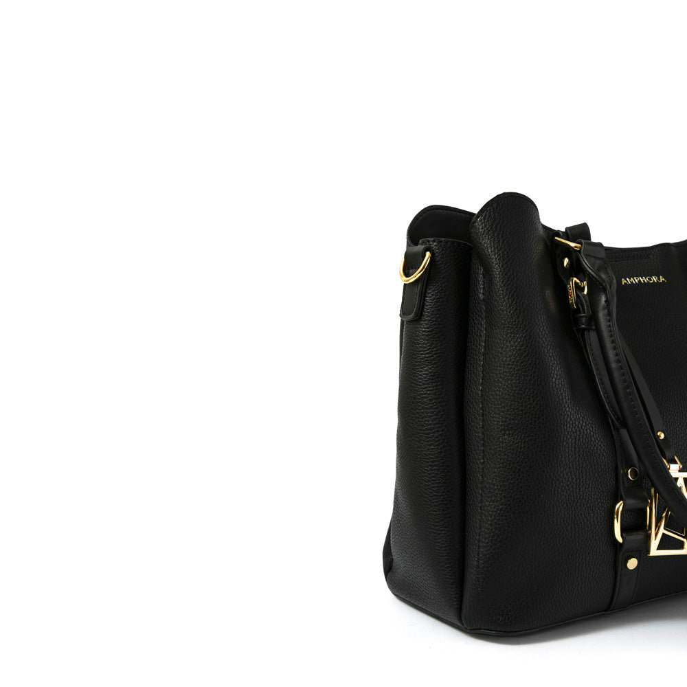 Cartera tote tres divisiones allis mediana negro