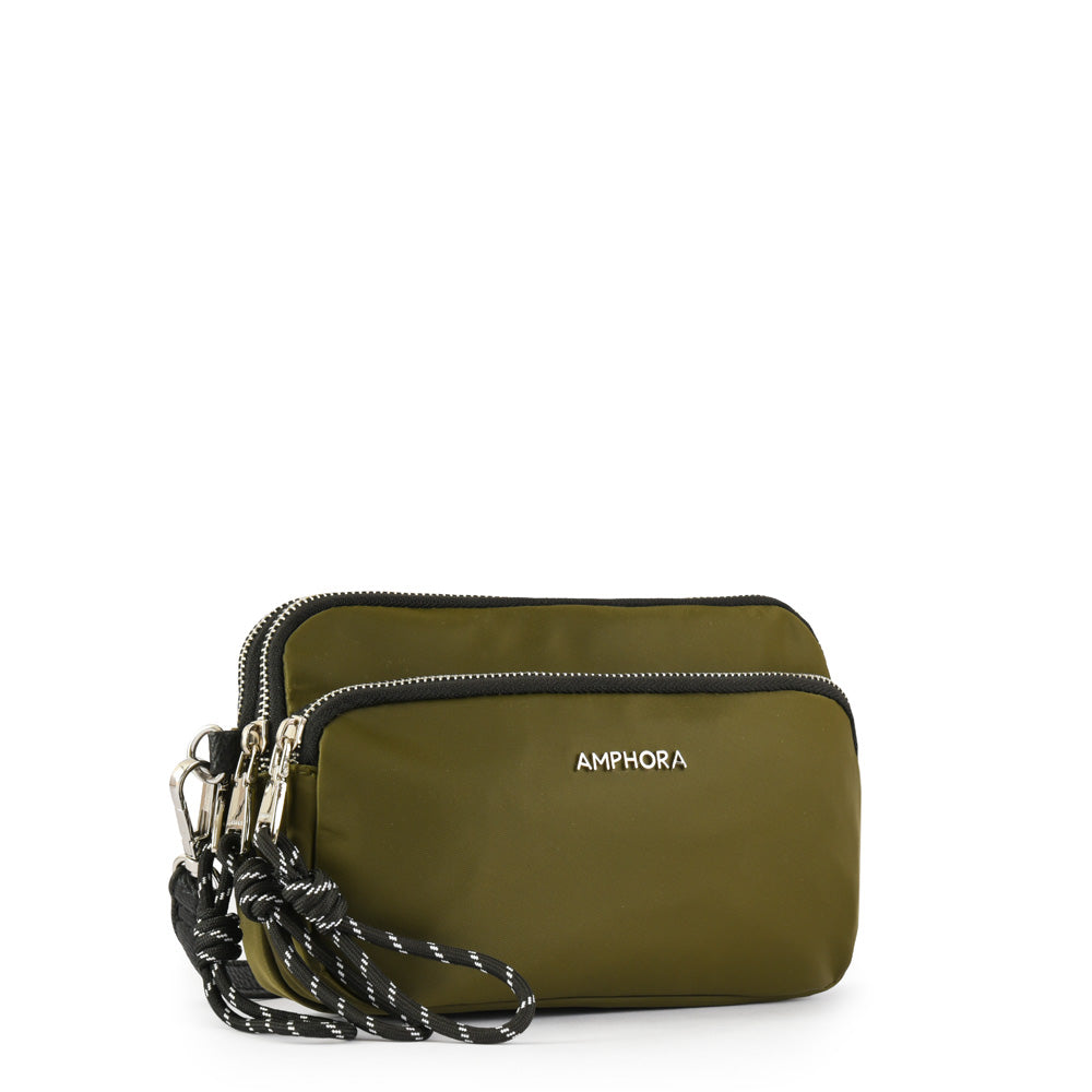 Cartera bandolera abrilita pequeña verde oliva