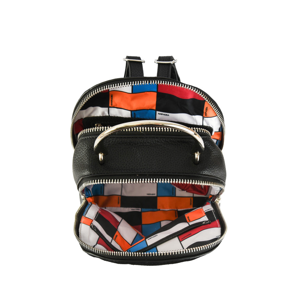 Mochila Pequeña Chaise negro texturizado