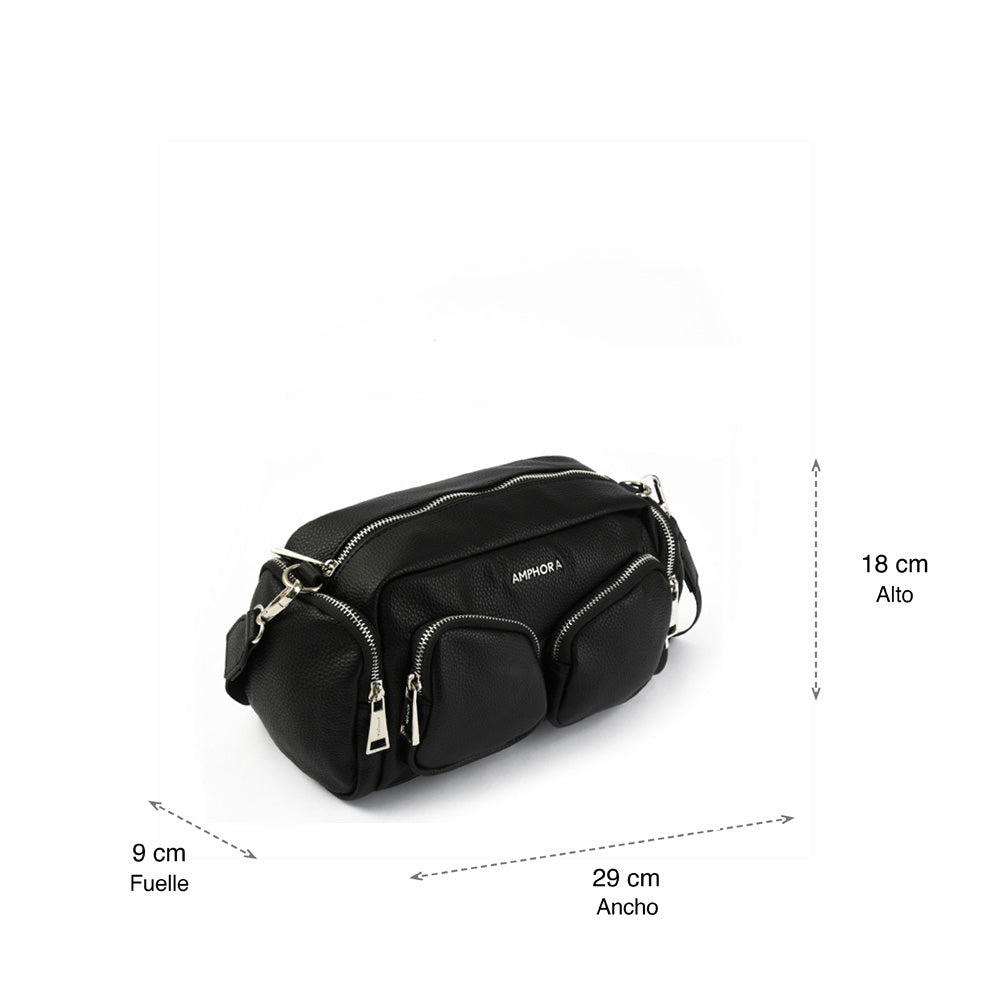 Cartera bandolera bazan mediana negro