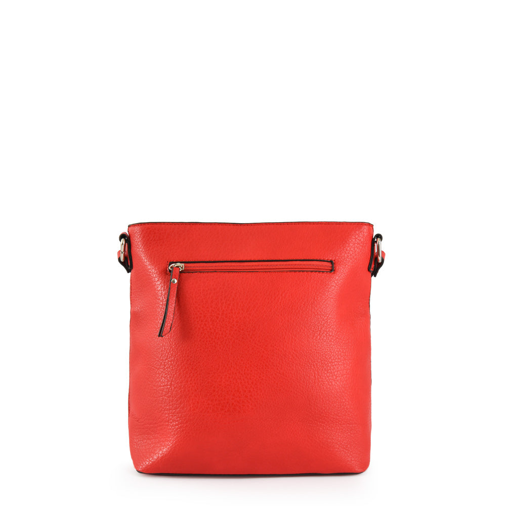 Cartera bandolera mediana elina rojo