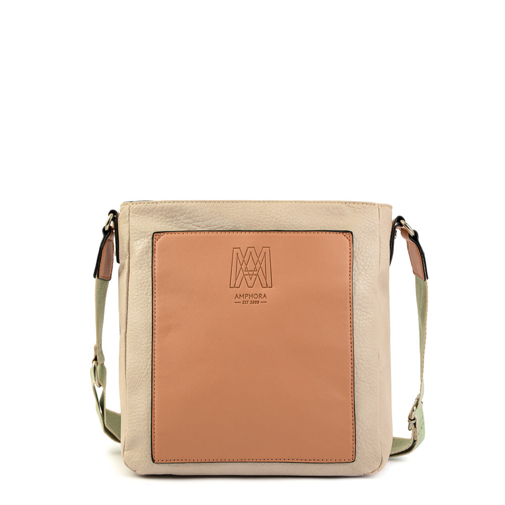 Cartera Bandolera Mediana Sebastiana Blanco Crudo