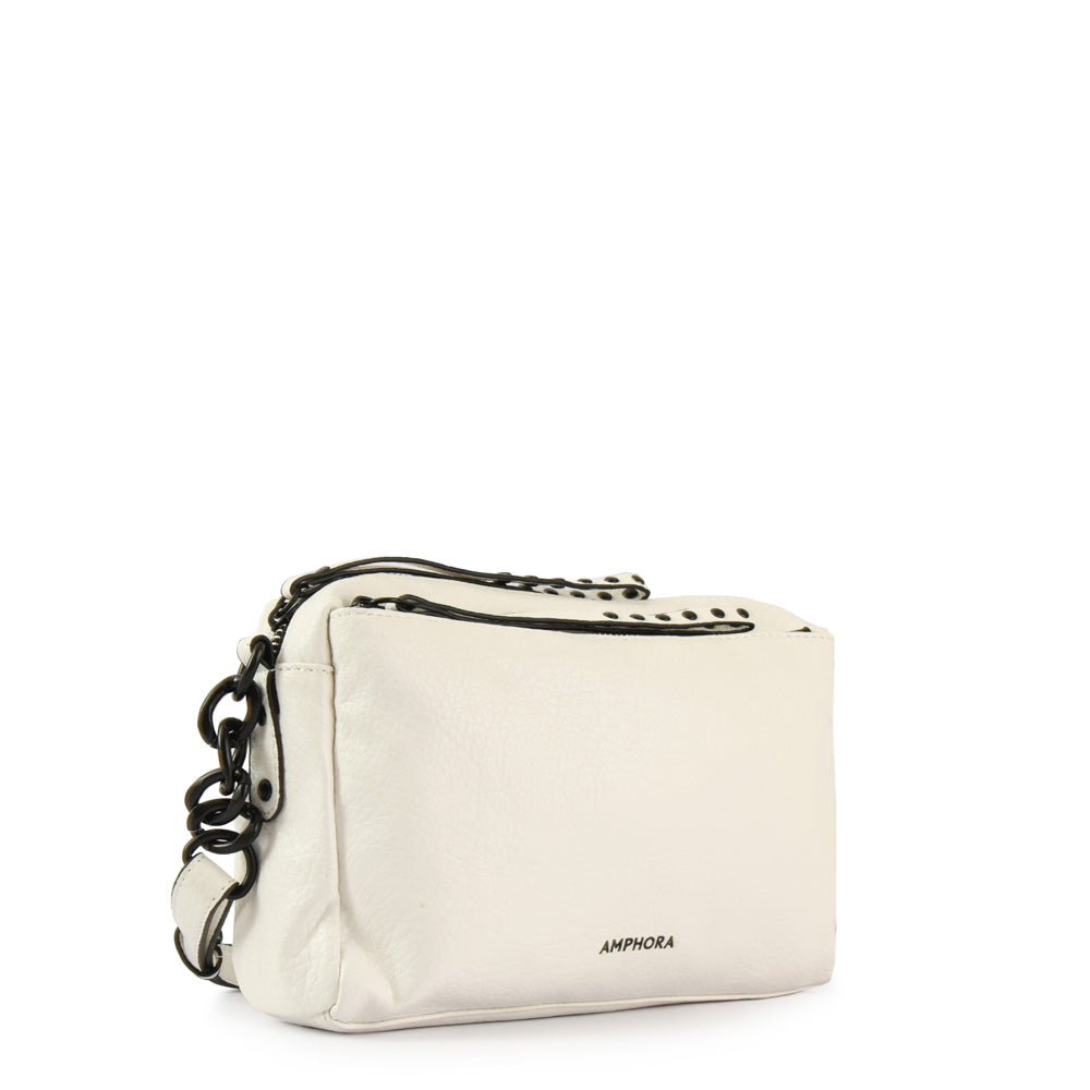 Cartera bandolera stefi mediana blanco