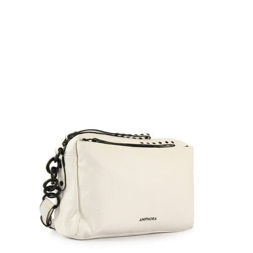Cartera bandolera stefi mediana blanco