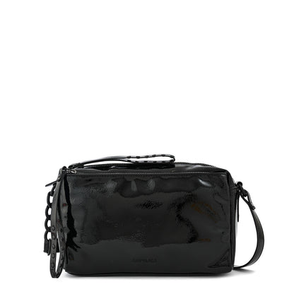 Cartera bandolera pequeña stefi negro texturizado