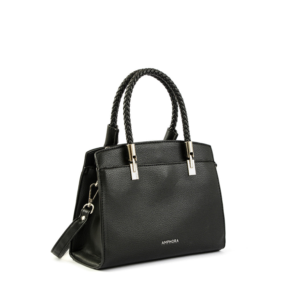 Cartera tote tres divisiones rosine pequeña negro