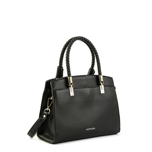 Cartera tote tres divisiones rosine pequeña negro