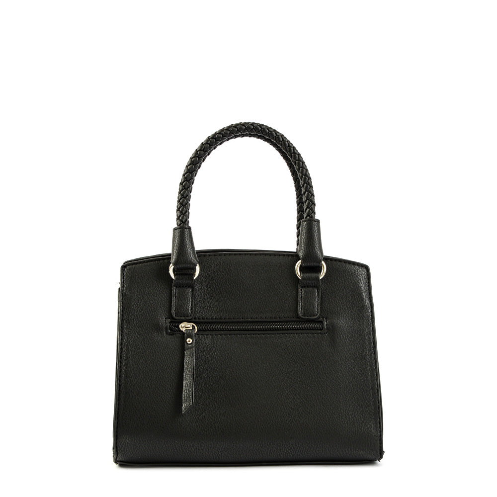 Cartera tote tres divisiones rosine pequeña negro