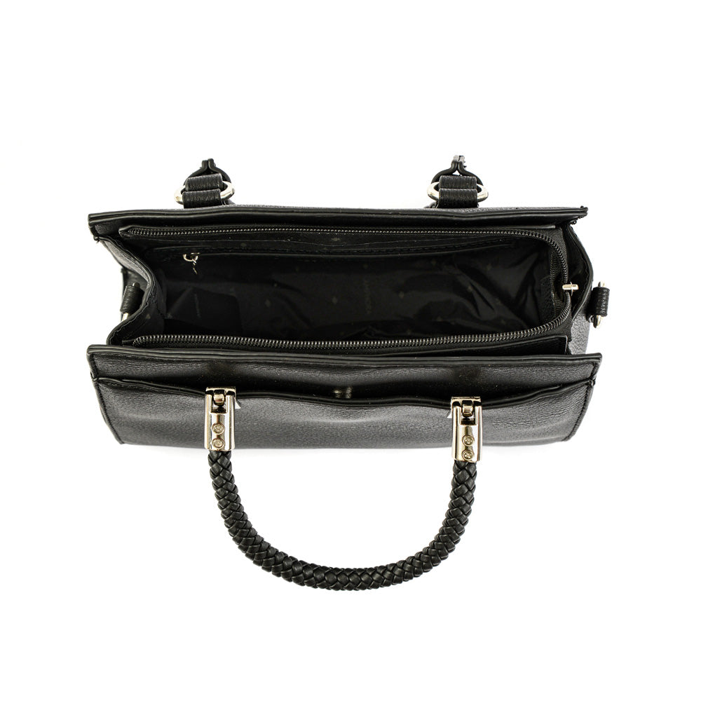 Cartera tote tres divisiones rosine pequeña negro