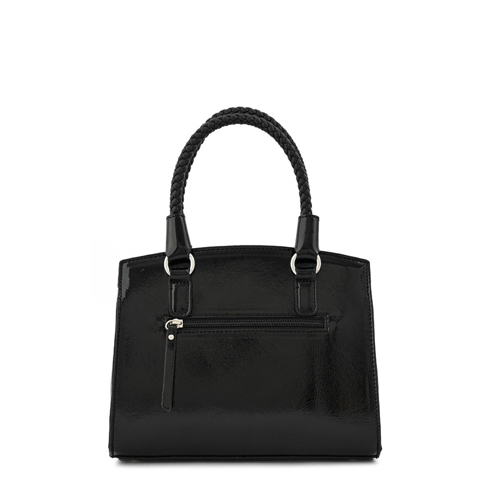 Cartera tote tres divisiones rosine mediana negro especial