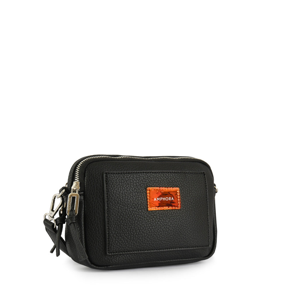 Cartera Bandolera Pequeña Lisse Negro