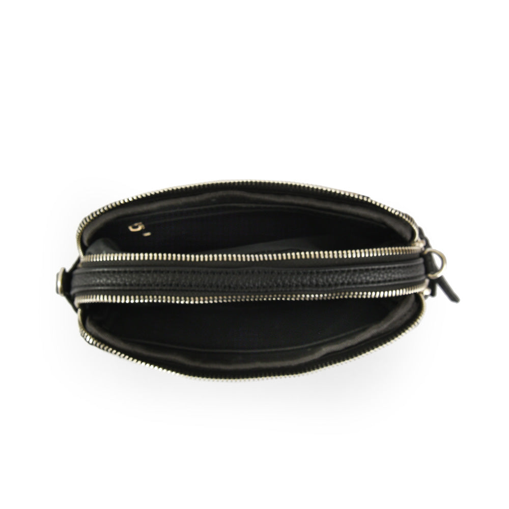 Cartera Bandolera Pequeña Lisse Negro