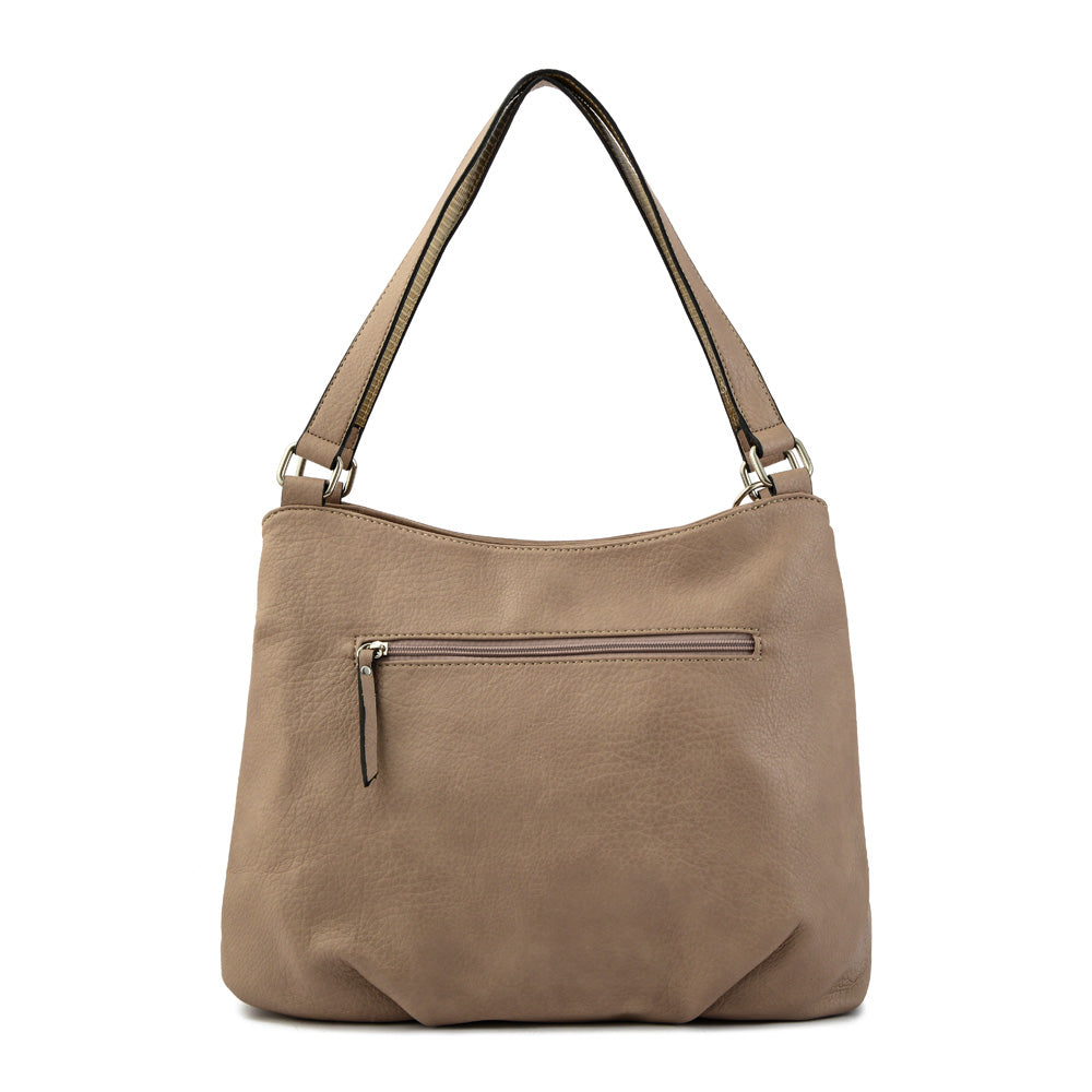 Cartera Dos Asas Tres divisiones grande lioben taupe