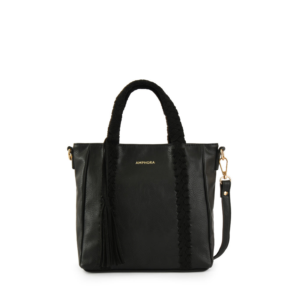 Cartera Bandolera Mediana Maca Negro