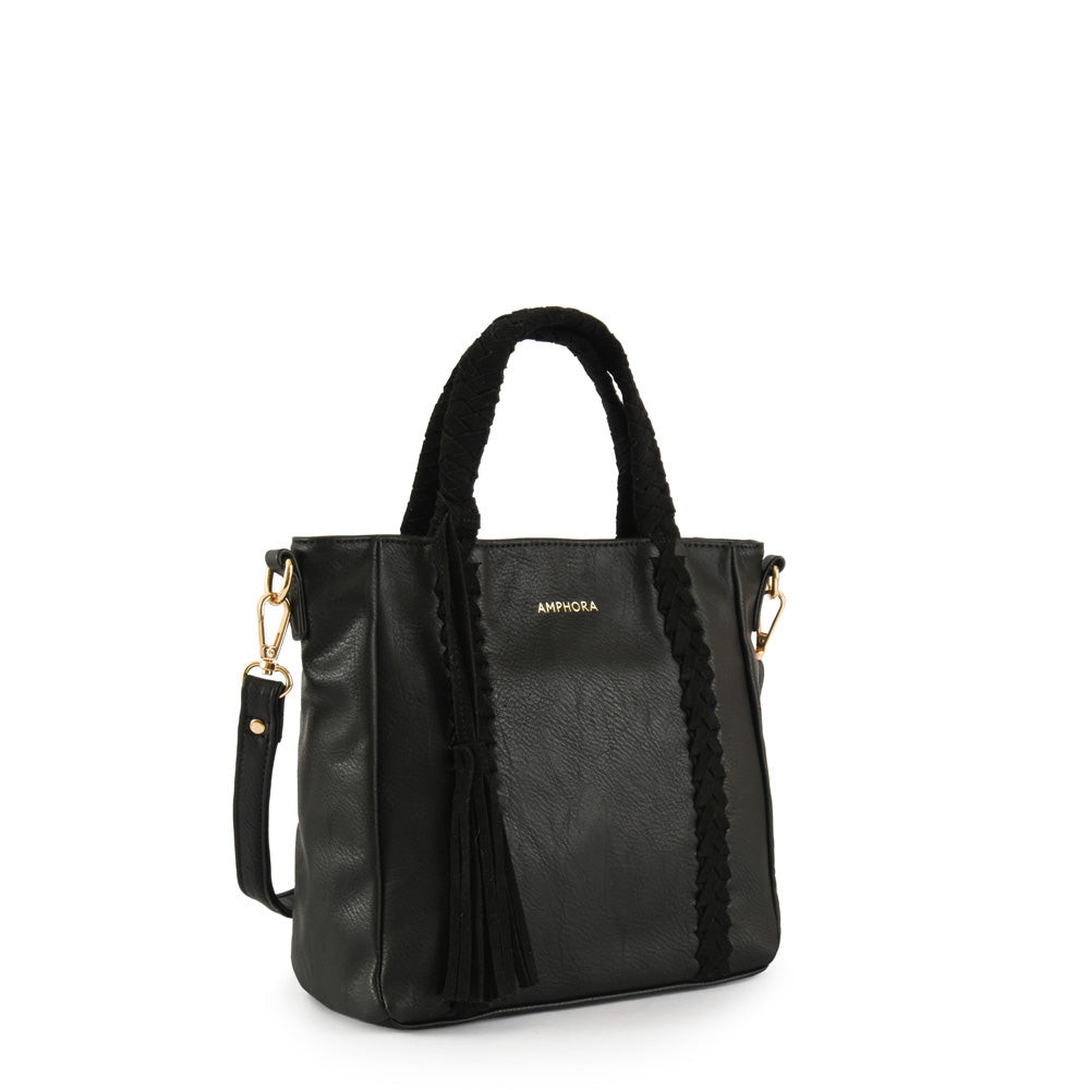 Cartera Bandolera Mediana Maca Negro