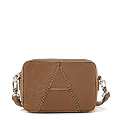 Cartera Bandolera pequeña andrea taupe oscuro