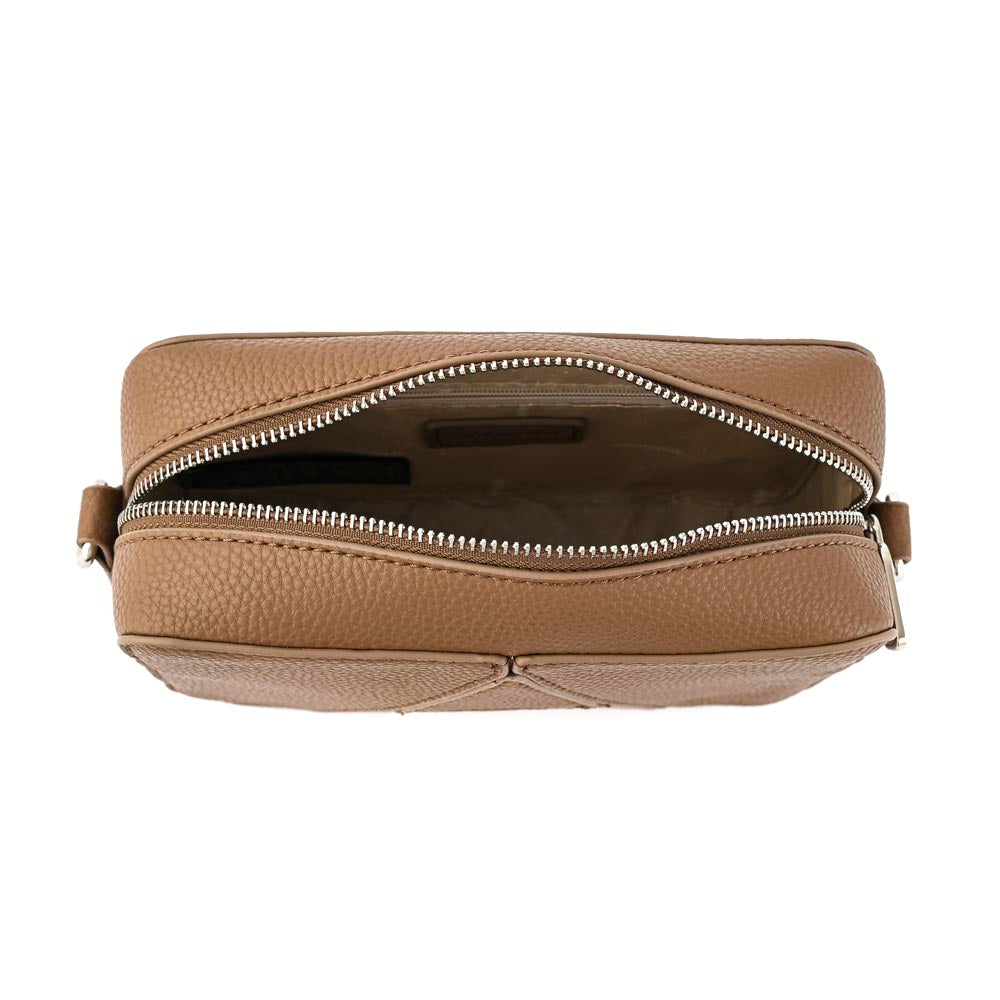 Cartera bandolera andrea pequeña taupe oscuro