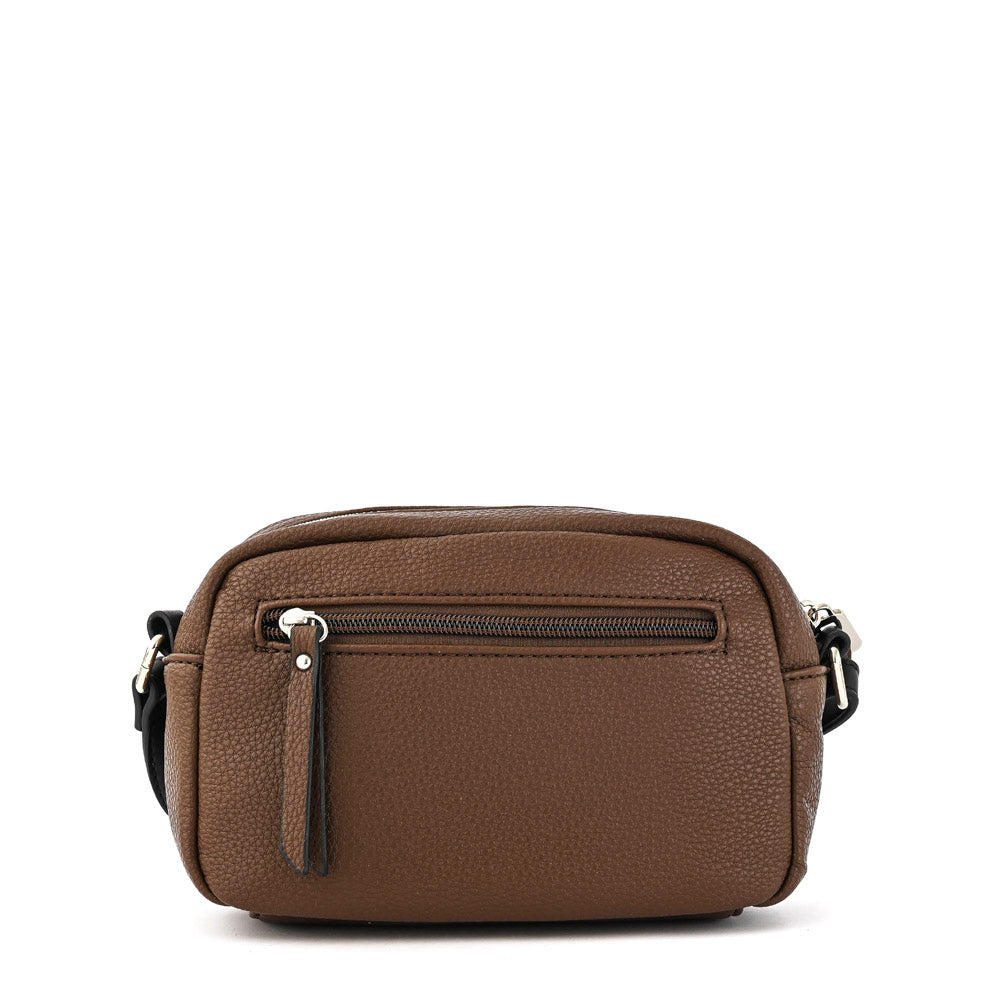 Cartera bandolera eureka pequeña café oscuro