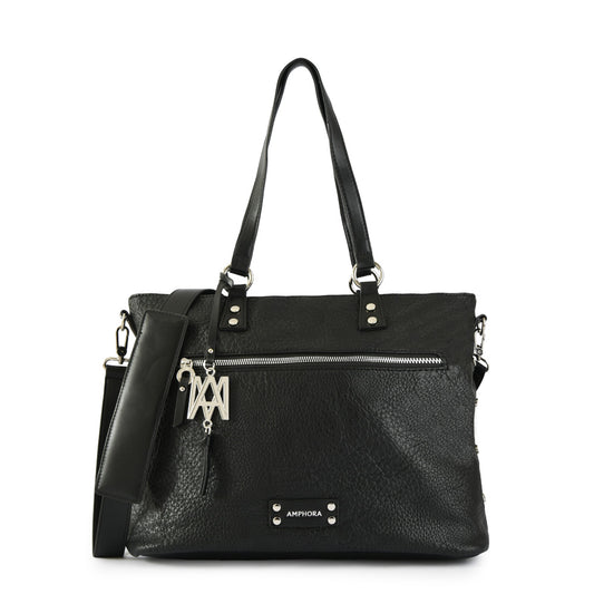 Cartera tote portanotebook grande donatela negro