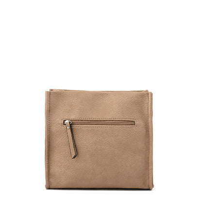 Cartera bandolera mediana zèbre taupe