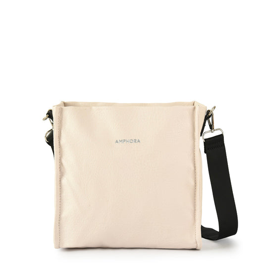 Cartera bandolera zèbre blanco crudo