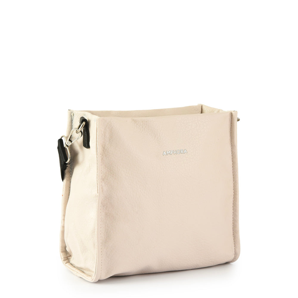 Cartera bandolera zèbre blanco crudo