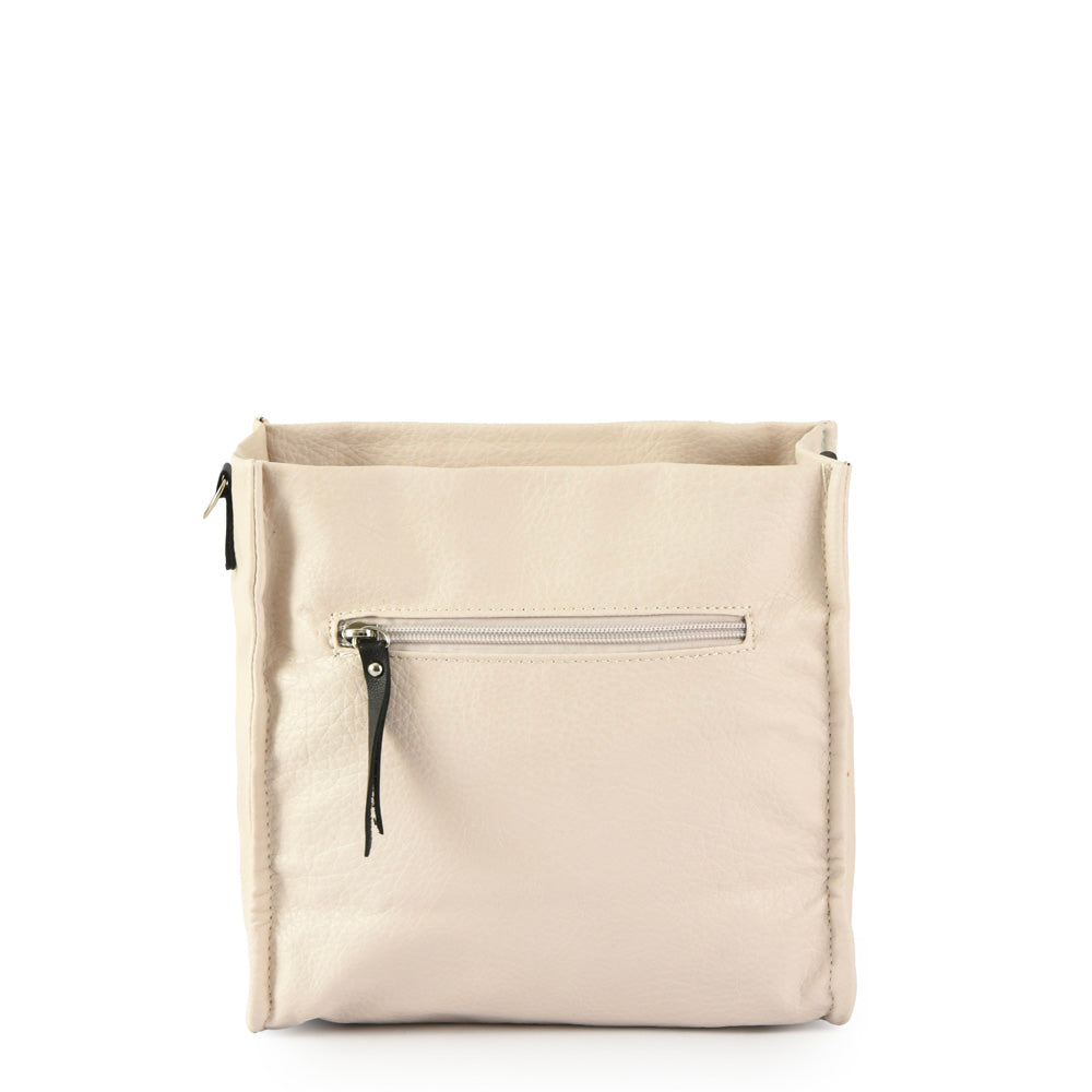 Cartera bandolera zèbre blanco crudo