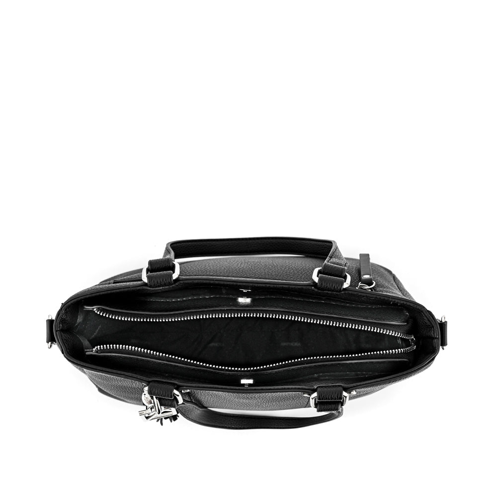 Cartera tote tres divisiones leroy mediana negro