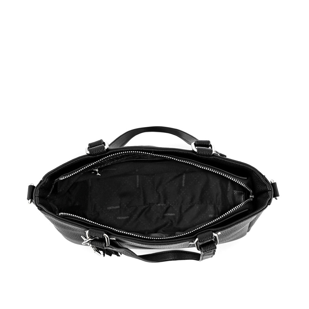 Cartera tote tres divisiones leroy mediana negro especial