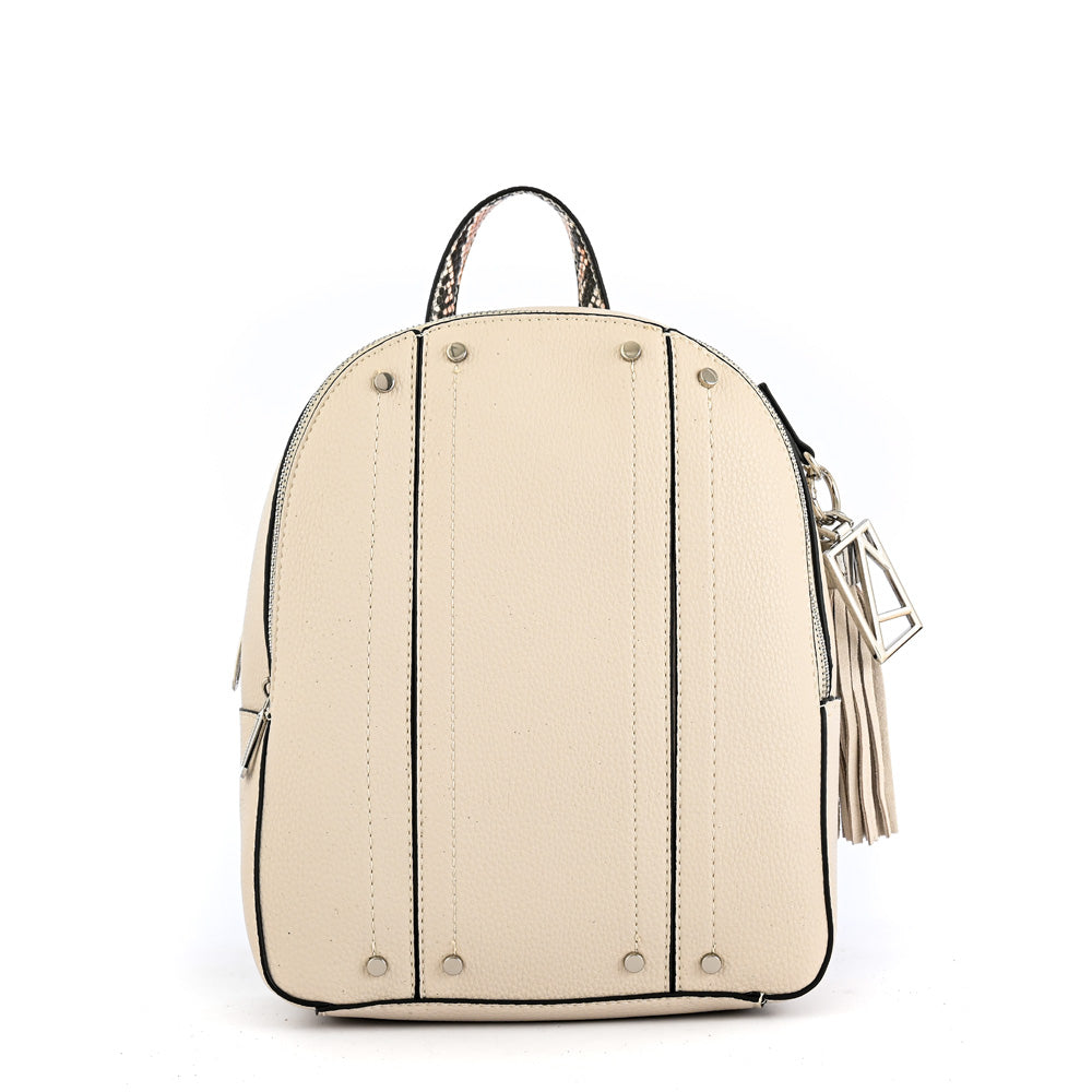Mochila leroy pequeña blanco crudo