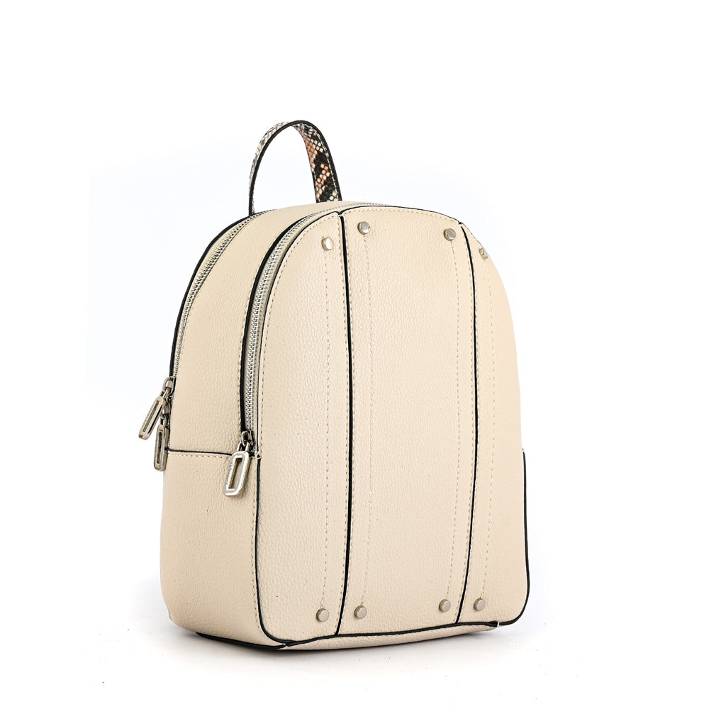 Mochila leroy pequeña blanco crudo