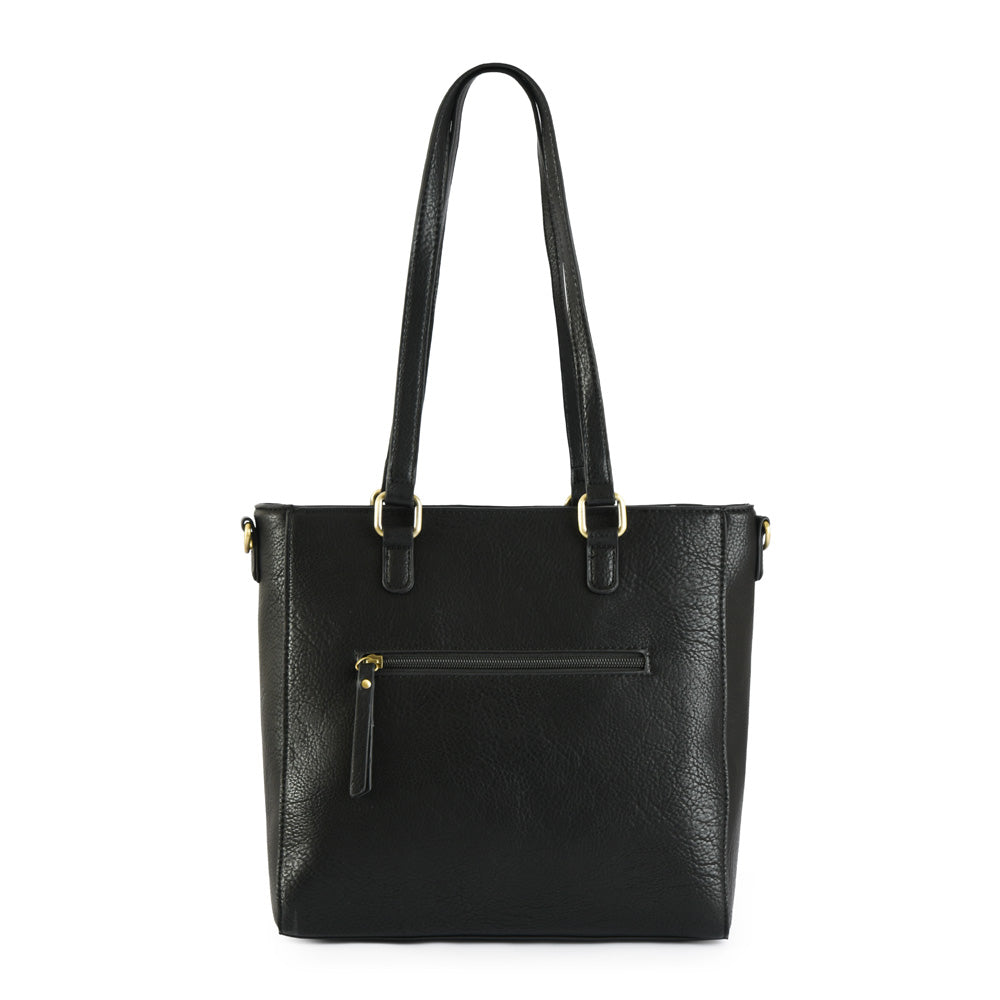 Cartera tote tres divisiones lya mediana negro