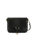 Cartera bandolera con tapa lya pequeña negro especial