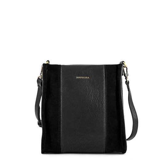 Cartera bandolera mediana roux negro