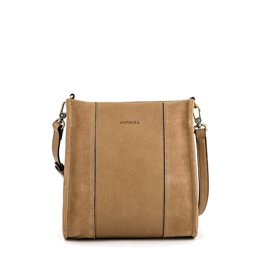 Cartera bandolera mediana roux taupe