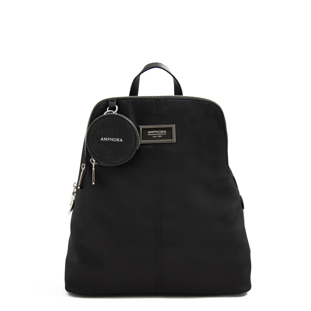 Mochila mediana girard negro texturizado