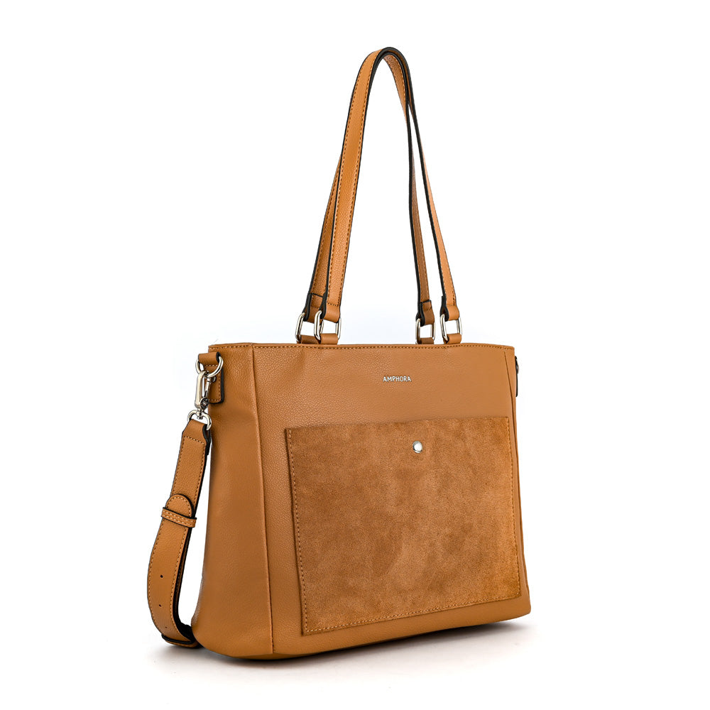 Cartera dos asas grande isela camel