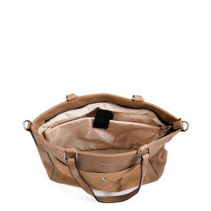 Cartera tote porta notebook isela grande taupe