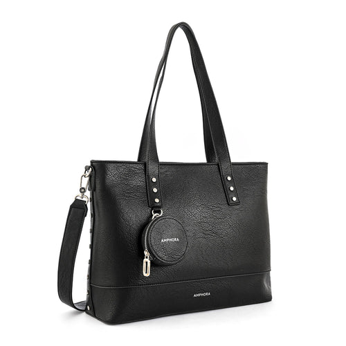 Cartera tote porta notebook meyer grande negro