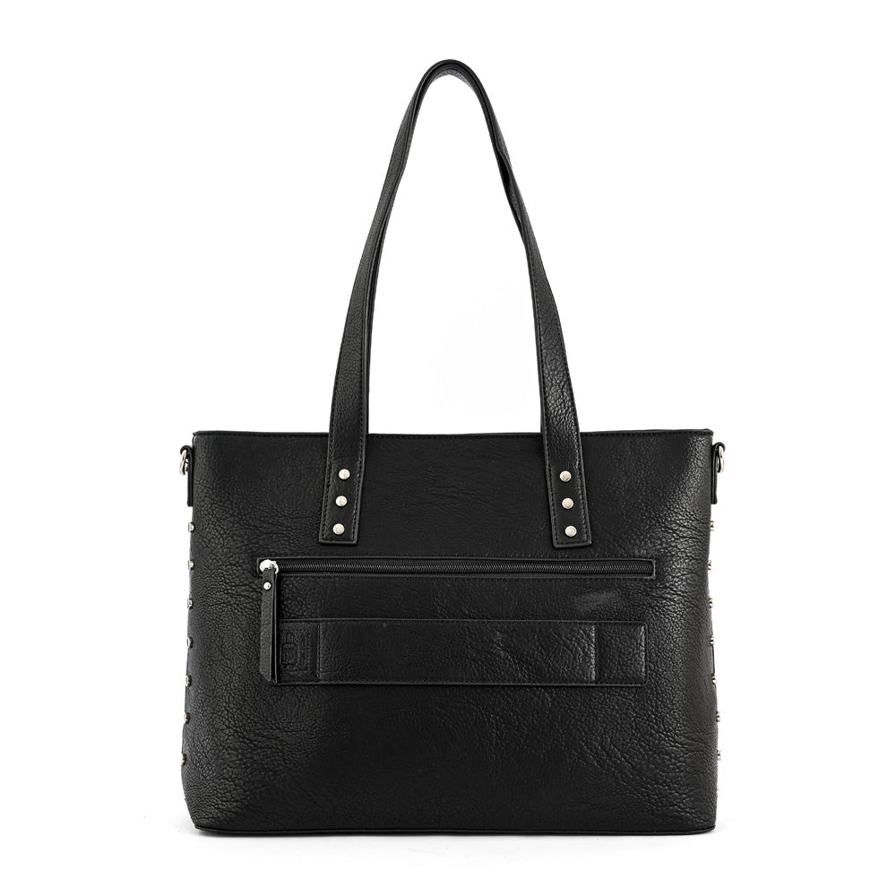 Cartera tote porta notebook meyer grande negro