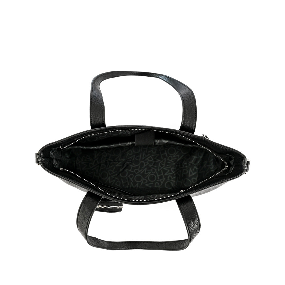 Cartera tote porta notebook meyer grande negro