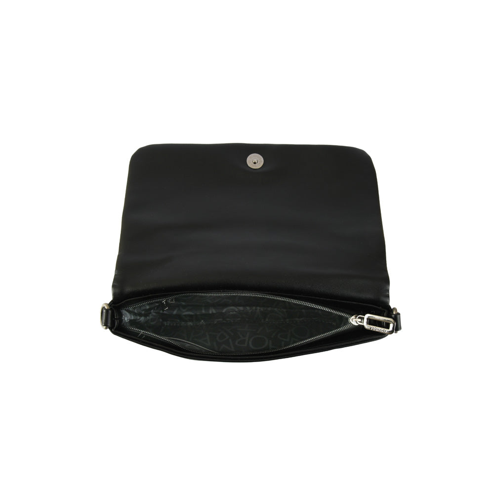Cartera bandolera con tapa huber pequeña negro