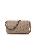 Cartera bandolera con tapa huber mediana taupe